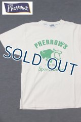「Pherrow's/フェローズ」BUFFALOロゴTシャツ PTシリーズ【S・ホワイト】
