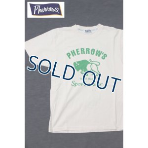 画像1: 「Pherrow's/フェローズ」BUFFALOロゴTシャツ PTシリーズ【S・ホワイト】