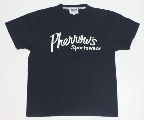 他の写真1: 「Pherrow's/フェローズ」Pherrow'sロゴTシャツ PTシリーズ【Sブラック】