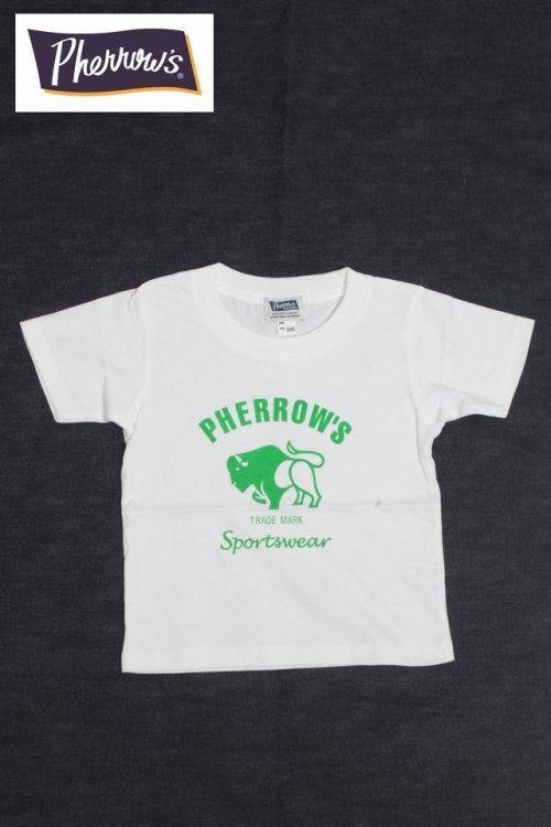 他の写真1: 「Pherrow's/フェローズ」BUFFALOロゴ キッズTシャツ【ホワイト】