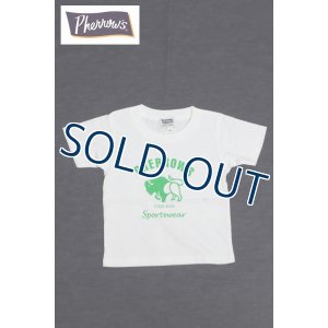 画像1: 「Pherrow's/フェローズ」BUFFALOロゴ キッズTシャツ【ホワイト】