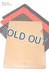 「Mamizuka Leather Works/マミヅカレザーワークス」A4レザーファイル(レザー製A4クリアファイル)【4カラーあり】