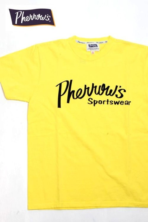 他の写真1: 「Pherrow's/フェローズ」Pherrow'sロゴTシャツ PTシリーズ【レモン】