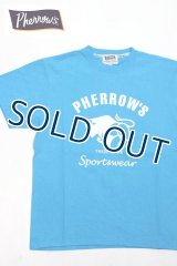 「Pherrow's/フェローズ」BUFFALOロゴTシャツ PTシリーズ【ターコイズ】