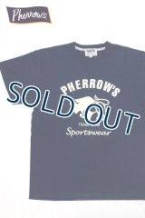 「Pherrow's/フェローズ」BUFFALOロゴTシャツ PTシリーズ【S・ネイビー】
