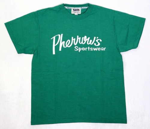 他の写真1: 「Pherrow's/フェローズ」Pherrow'sロゴTシャツ PTシリーズ【ケリーグリーン】