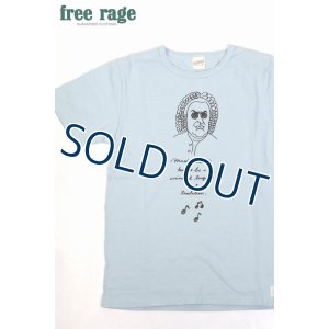 画像1: 「FREE RAGE/フリーレイジ」Music ManプリントリサイクルコットンTシャツ【サックス】