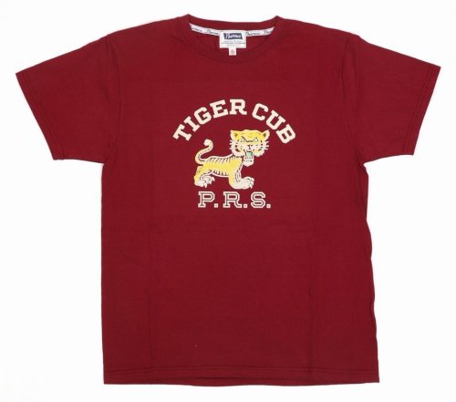 他の写真1: 「Pherrow's/フェローズ」TIGER CUB プリントTシャツ　PTシリーズ【バーガンディ】