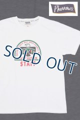 「Pherrow's/フェローズ」CAMP AUSTIN　STAFF プリントTシャツ　PTシリーズ【ホワイト】