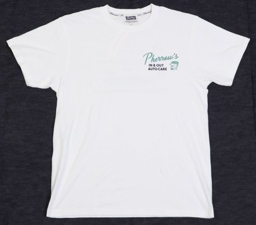 他の写真1: 「Pherrow's/フェローズ」 IN & OUT AUTO CARE  プリントTシャツ　PTシリーズ【ホワイト】