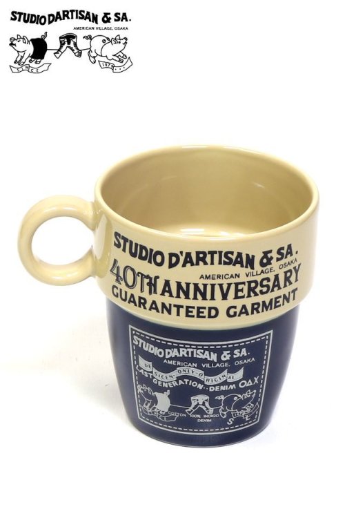他の写真1: 「STUDIO D'ARTISAN/ステュディオ・ダ・ルチザン」40周年限定ストーンウェアマグカップ【ネイビー】
