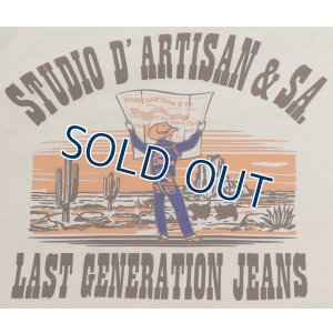 画像5: 「STUDIO D'ARTISAN/ステュディオ・ダ・ルチザン」LAST GENERATION　JEANSラグラン7分丈Ｔシャツ【ベージュ×ネイビー】