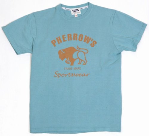 他の写真1: 「Pherrow's/フェローズ」BUFFALOロゴTシャツ PTシリーズ【モーニングスカイ】