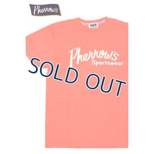 画像1: 「Pherrow's/フェローズ」Pherrow'sロゴTシャツ PTシリーズ【サーモン】