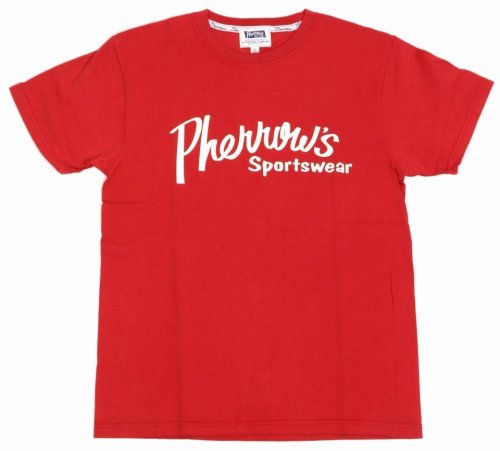 他の写真1: 「Pherrow's/フェローズ」Pherrow'sロゴTシャツ PTシリーズ【S・レッド】