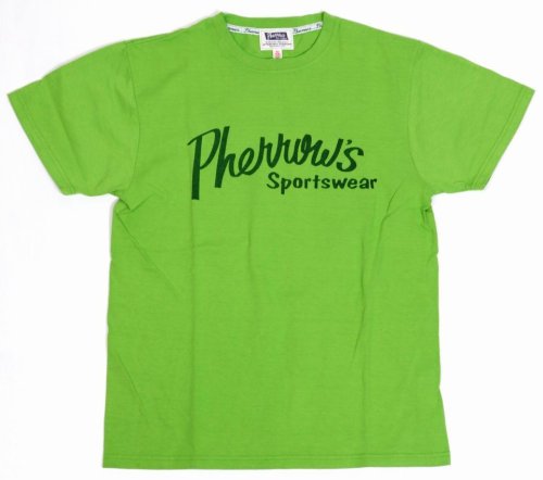 他の写真1: 「Pherrow's/フェローズ」Pherrow'sロゴTシャツ PTシリーズ【ターフグリーン】