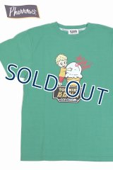 「Pherrow's/フェローズ」ice cream プリントTシャツ　PTシリーズ【ケリーグリーン】