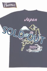 「Pherrow's/フェローズ」JAPAN2020 プリントTシャツ　PTシリーズ【ネイビー】