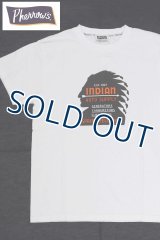 「Pherrow's/フェローズ」INDIAN AUTO SUPPLY  プリントTシャツ　PTシリーズ【ホワイト】