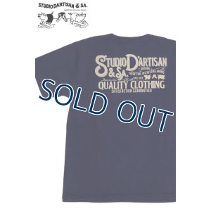 画像1: 「STUDIO D'ARTISAN/ステュディオ・ダ・ルチザン」QUALITY CLOTHING　吊り編みプリントＴシャツ【ネイビー】