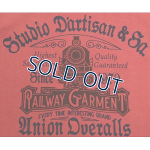 画像4: 「STUDIO D'ARTISAN/ステュディオ・ダ・ルチザン」RAILWAYGARMENT　吊り編みプリントＴシャツ【レッド】