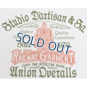 画像4: 「STUDIO D'ARTISAN/ステュディオ・ダ・ルチザン」RAILWAYGARMENT　吊り編みプリントＴシャツ【ホワイト】