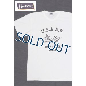 画像1: 「Pherrow's/フェローズ」U.S.A.A.F. プリントＴシャツPTJシリーズ【ホワイト】