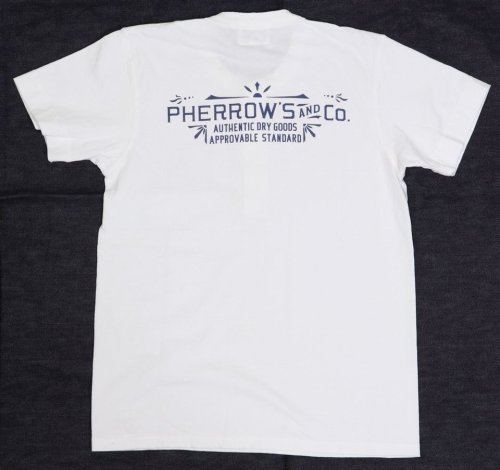 他の写真2: 「Pherrow's/フェローズ」P ヘンリーネックプリントＴシャツ【ホワイト】