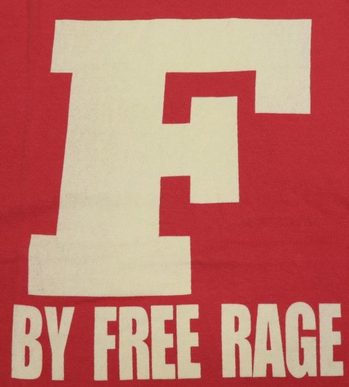 他の写真3: 「FREE RAGE/フリーレイジ」F プリントリサイクルコットンTシャツ【レッド】