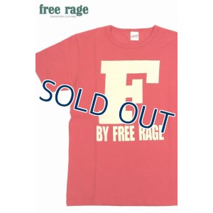 画像1: 「FREE RAGE/フリーレイジ」F プリントリサイクルコットンTシャツ【レッド】