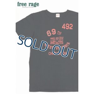 画像1: 「FREE RAGE/フリーレイジ」WEST VIRGINIA プリントリサイクルコットンTシャツ【スミ黒】