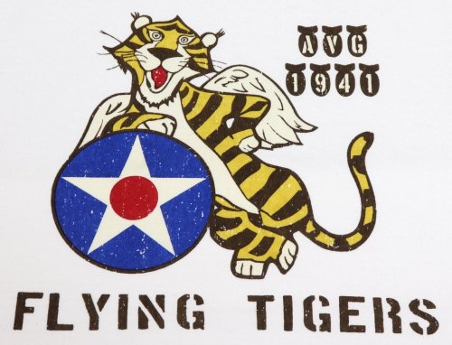 他の写真3: 「Pherrow's/フェローズ」FLYING TIGERS  プリントTシャツ　PTシリーズ【ホワイト】