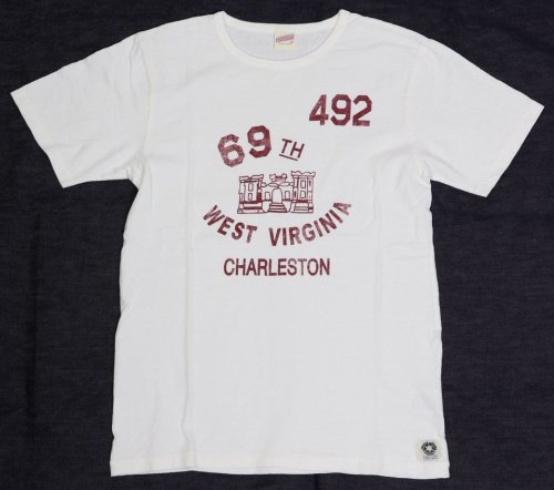 他の写真1: 「FREE RAGE/フリーレイジ」WEST VIRGINIA プリントリサイクルコットンTシャツ【ホワイト】