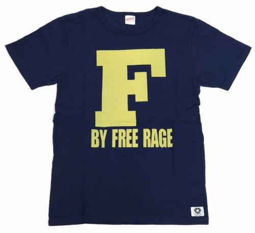 他の写真1: 「FREE RAGE/フリーレイジ」F プリントリサイクルコットンTシャツ【ネイビー】