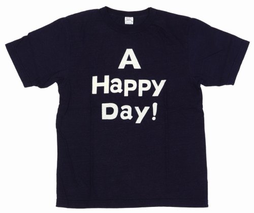 他の写真1: 「UES/ウエス」インディゴ A HAPPY DAY! プリントTシャツ