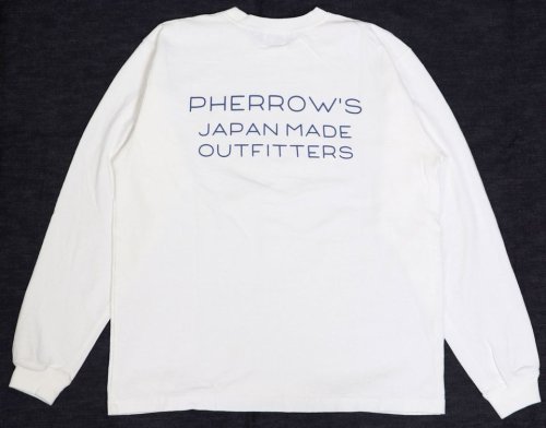 他の写真2: 「Pherrow's/フェローズ」Pherrow'sアウトドアロゴ プリントロンT【ホワイト】