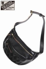 「Y'2 LEATHER/Y'2レザー」ホースハイドウエストバッグ【ブラック】