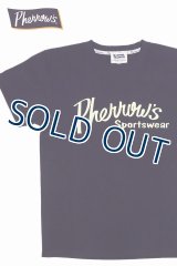 「Pherrow's/フェローズ」Pherrow'sロゴTシャツ PTシリーズ【グレイッシュパープル】
