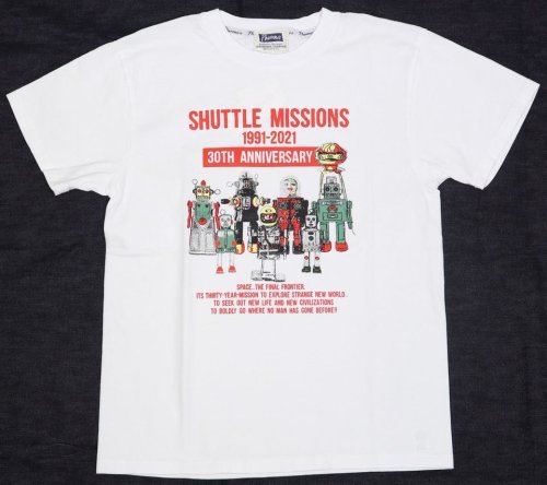 他の写真1: 「Pherrow's/フェローズ」SHUTTLE MISSIONS プリントTシャツ PTシリーズ【ホワイト】