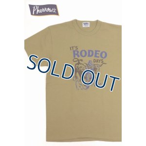 画像1: 「Pherrow's/フェローズ」IT'S RODEO DAYS プリントＴシャツPTJシリーズ【L・オリーブ】