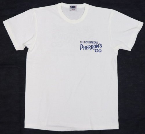 他の写真1: 「Pherrow's/フェローズ」THE DENIMWEAR プリントＴシャツPTJシリーズ【ホワイト】