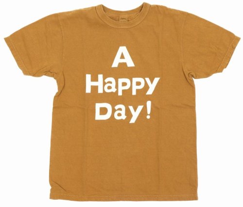 他の写真1: 「UES/ウエス」A HAPPY DAY! プリントTシャツ【マスタード】
