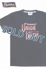 「Pherrow's/フェローズ」UNION MADEプリントTシャツ PTシリーズ【S・ブラック】