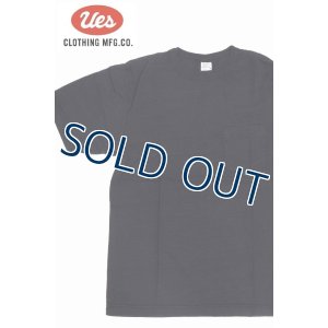 画像1: 「UES/ウエス」硫化ブラック無地ポケット付きTシャツ