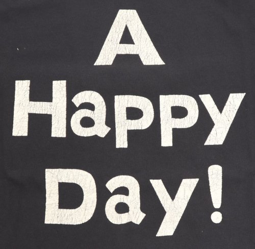 他の写真3: 「UES/ウエス」A HAPPY DAY! プリントTシャツ【ブラック】