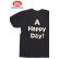画像1: 「UES/ウエス」A HAPPY DAY! プリントTシャツ【ブラック】 (1)