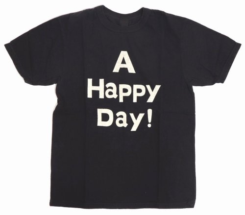 他の写真1: 「UES/ウエス」A HAPPY DAY! プリントTシャツ【ブラック】