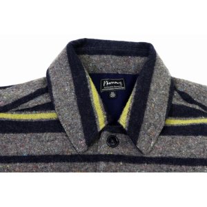 画像4: 「Pherrow's/フェローズ」ブランケットCPOシャツジャケット【グレー×ネイビー】