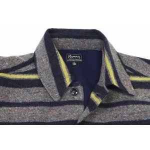 画像6: 「Pherrow's/フェローズ」ブランケットCPOシャツジャケット【グレー×ネイビー】