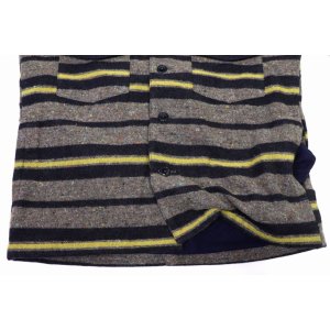 画像10: 「Pherrow's/フェローズ」ブランケットCPOシャツジャケット【グレー×ネイビー】